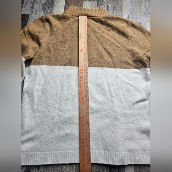 J. Crew Sweater Quarter Zip Sweater Women's Medium Gold Zipper - Picture 7 of 10